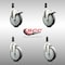 Service Caster 5 Inch 316SS Thermoplastic Rubber Swivel 3/4 Inch Stem Caster Lock Brake, 2PK SCC-SS316TTLEX20S514-TPRB-2-S-2-34 - alternate 5